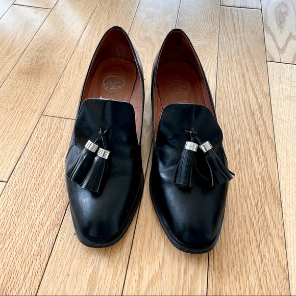 JEFFREY CAMPBELL Black Leather Tassel Loafers - Picture 2 of 7
